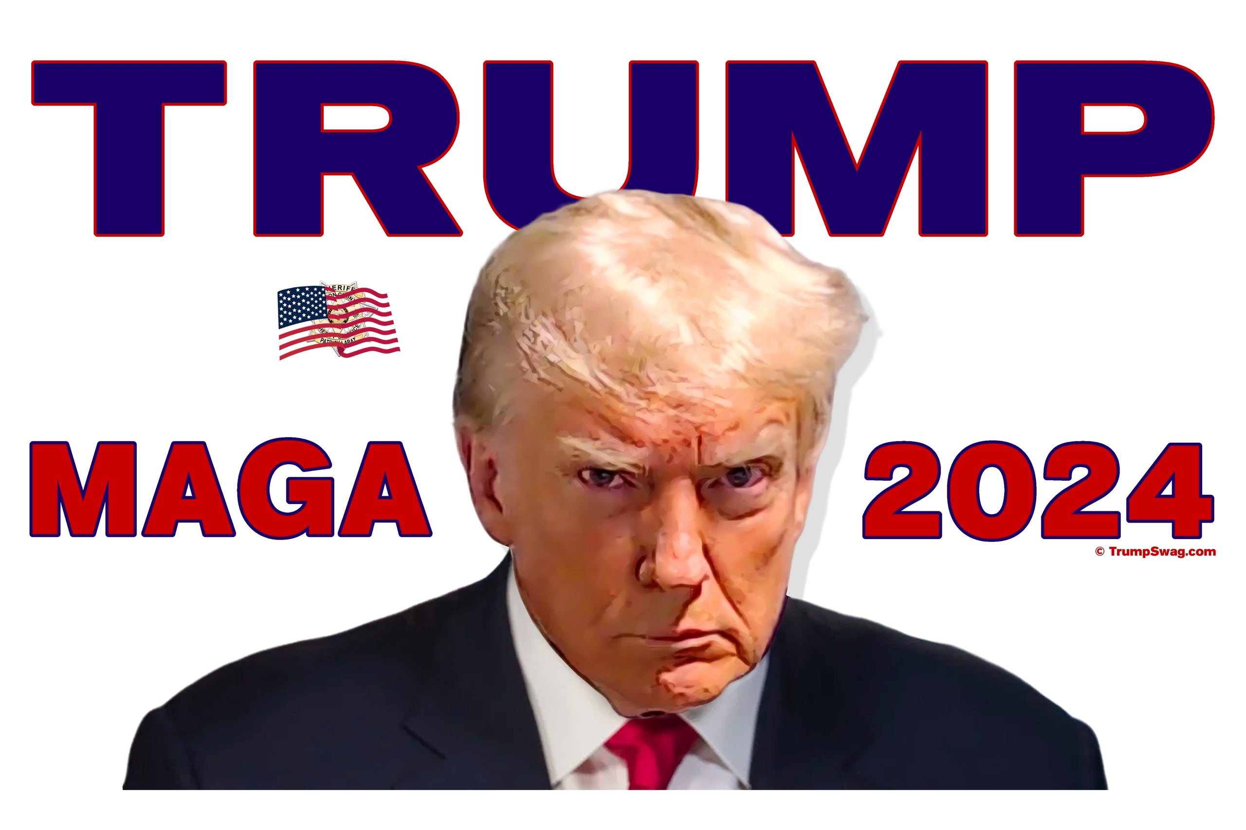 Official trump the lion mugshot flag 5 x3 frontline america gear
