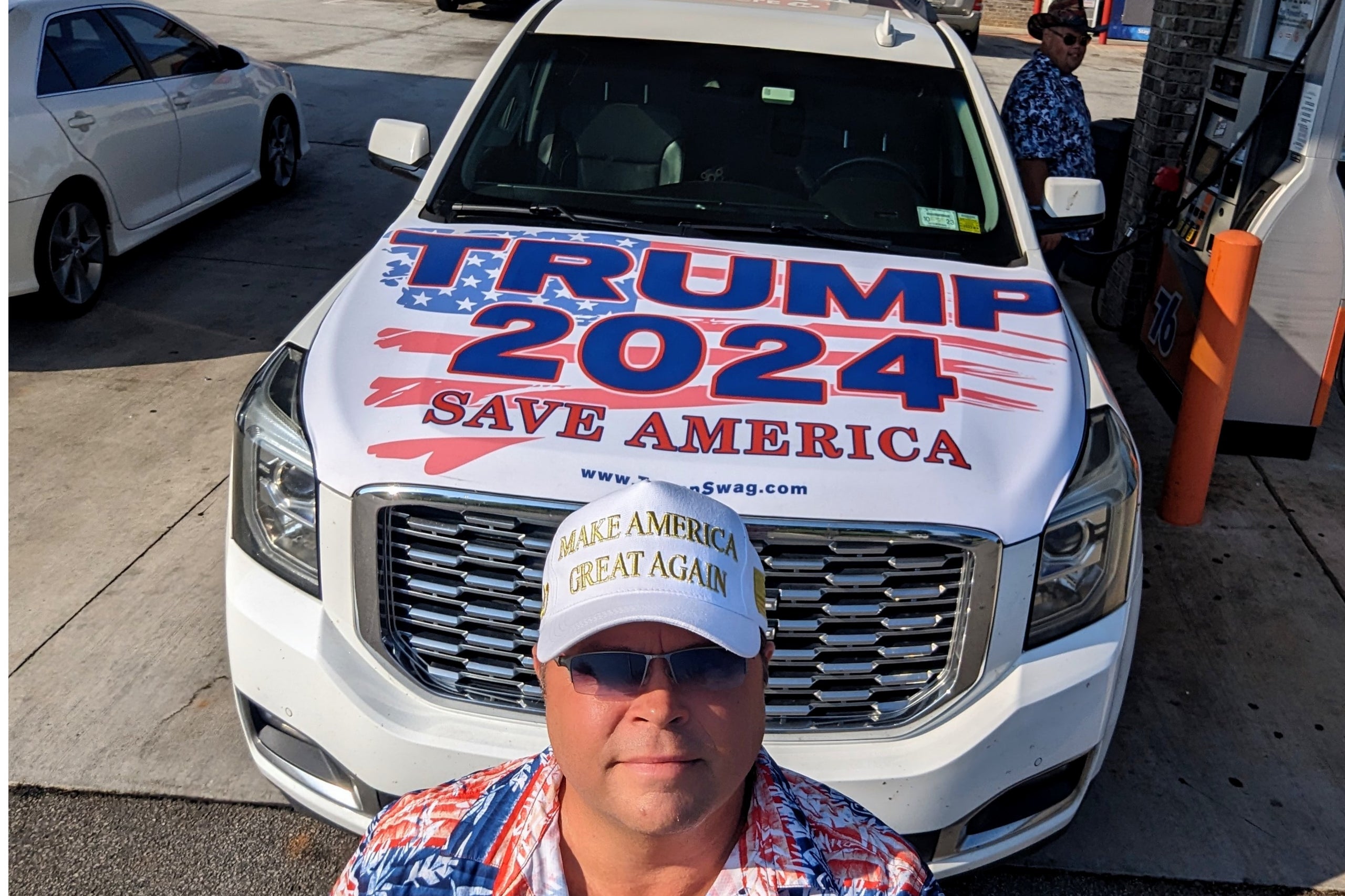 Car Truck Trump 2024 Hood Cover Wrap Trump Swag