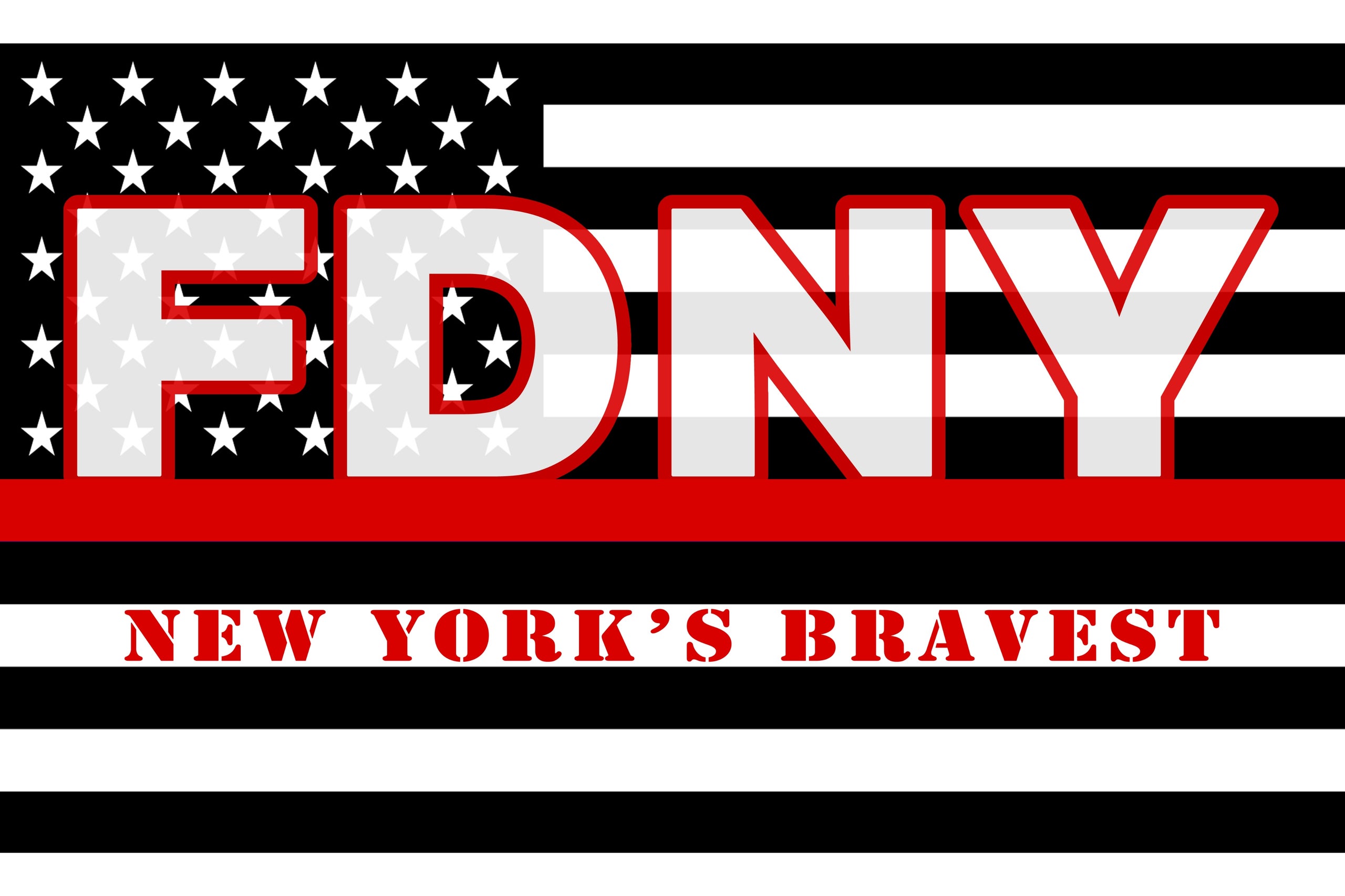 Official Thin Red FDNY Flag 5'x3' | Trump Swag